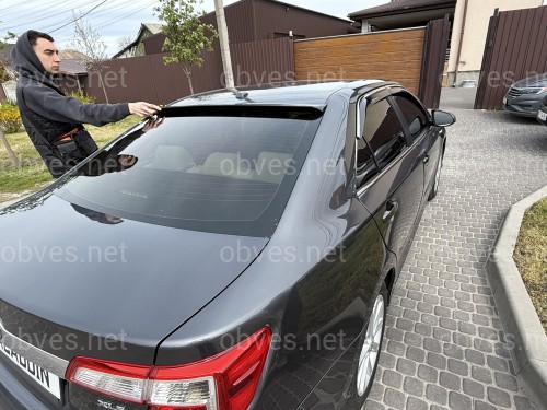 Козырек заднего стекла Toyota Camry 50 / 55 EU / USA 2011-2017 ABS пластик, цвет черный глянец