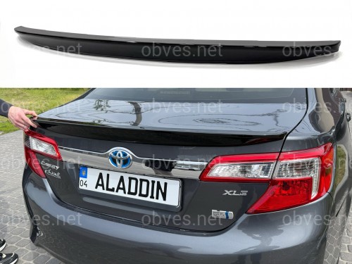 Спойлер лип багажника Toyota Camry 50 USA 2012-2014 ABS пластик, цвет черный глянец