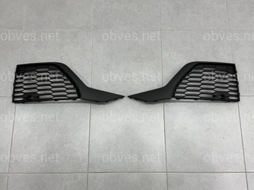 Решетки бампера S-Line BLACK для Audi Q7 2020-2024 2шт, левая 4M0 890 681 B / правая 4M0 890 682 B