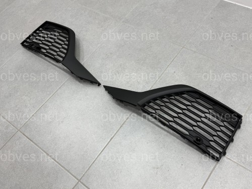 Решетки бампера S-Line BLACK для Audi Q7 2020-2024 2шт, левая 4M0 890 681 B / правая 4M0 890 682 B
