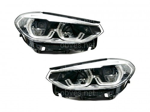 Фары Adaptive LED до рестайлинга комплектные с блоками для BMW X3 G01 F97 / X4 G02 F98 2018-2021 2шт.
