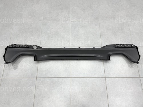 Диффузор накладка заднего бампера M-Performance для BMW 5 series G30 2017-2020, под покраску без катафотов