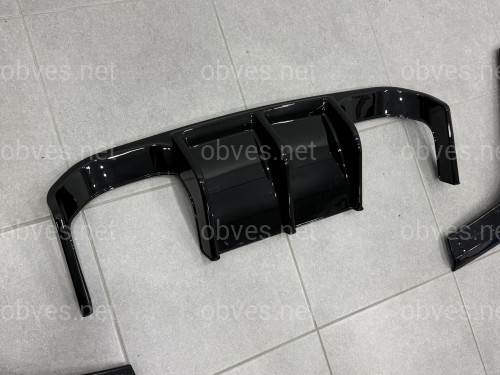 Накладка заднего бампера диффузор M-Vorsteiner к бамперу M4 для BMW 4 series F32 F33 F34 2013-2020 ABS пластик, цвет черный глянец Накладка заднего бампера диффузор M-Vorsteiner к бамперу M4 для BMW 4 series F32 F33 F34 2013-2020 ABS пластик, цвет черный глянец