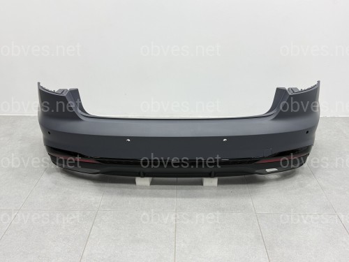 Бампер задний в сборе S-Line 2019+ BLACK для Audi A4 B9 2019-2023