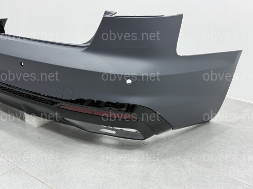 Бампер задний в сборе S-Line 2019+ BLACK для Audi A4 B9 2019-2023