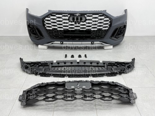 Бампер передний в сборе S-Line BLACK для Audi Q5 Sportback 2021-2024 Бампер передний в сборе S-Line BLACK для Audi Q5 Sportback 2021-2024