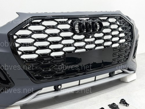 Бампер передний в сборе S-Line BLACK для Audi Q5 Sportback 2021-2024 Бампер передний в сборе S-Line BLACK для Audi Q5 Sportback 2021-2024