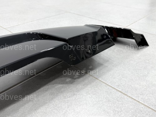 Диффузор накладка заднего бампера M-Performance BMW 5 series F10 2010-2016 под две одинарные выхлопные трубы 0---0, черный глянец