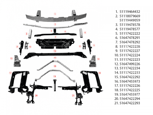 Панель передняя в сборе для BMW 3 series G20 G21