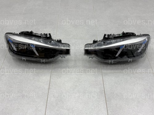 Фары FULL LED 2 линзы BMW 3 series F30 F31 2012-2018 2шт, ГАЛОГЕН В ЛЕД