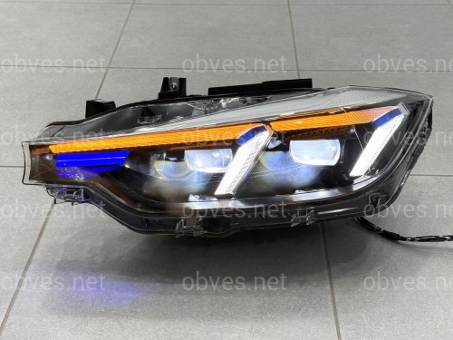 Фары FULL LED 2 линзы BMW 3 series F30 F31 2012-2018 2шт, ГАЛОГЕН В ЛЕД
