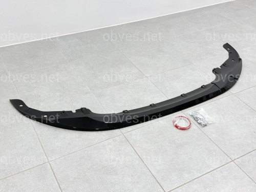 Юбка переднего бампера M-Performance BMW 4 series G22 2020+ ABS пластик, черный глянец