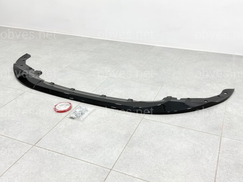 Юбка переднего бампера M-Performance BMW 4 series G22 2020+ ABS пластик, черный глянец