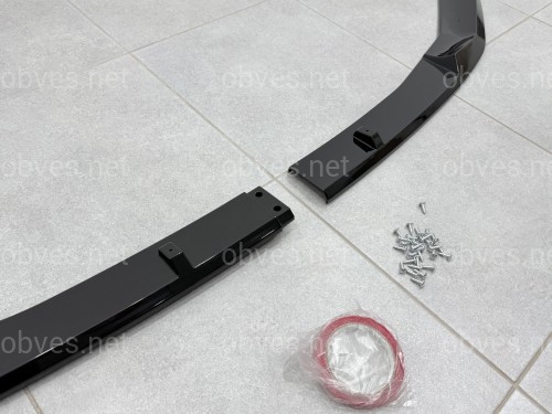 Накладка переднего бампера M-Paket BMW 5 series G30 G31 LCI 2020-2023, черный глянец Накладка переднего бампера M-Paket BMW 5 series G30 G31 LCI 2020-2023, черный глянец