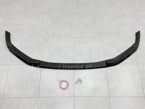 Накладка переднего бампера M-Paket BMW 5 series G30 G31 LCI 2020-2023, черный глянец Накладка переднего бампера M-Paket BMW 5 series G30 G31 LCI 2020-2023, черный глянец