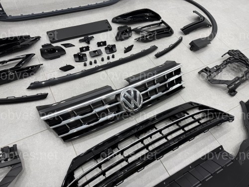 Передний бампер в сборе с арками R-Line Volkswagen Tiguan 2017-2021