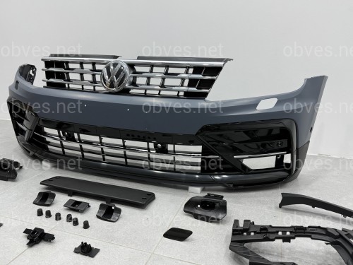 Передний бампер в сборе с арками R-Line Volkswagen Tiguan 2017-2021