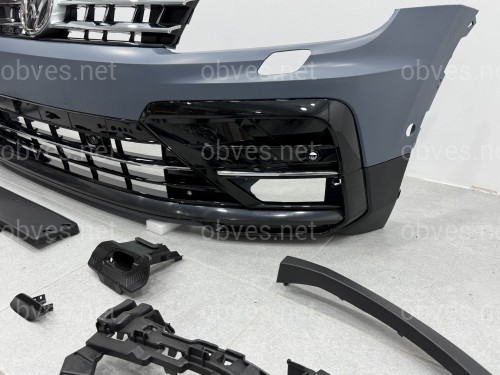 Передний бампер в сборе с арками R-Line Volkswagen Tiguan 2017-2021
