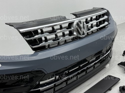 Передний бампер в сборе с арками R-Line Volkswagen Tiguan 2017-2021