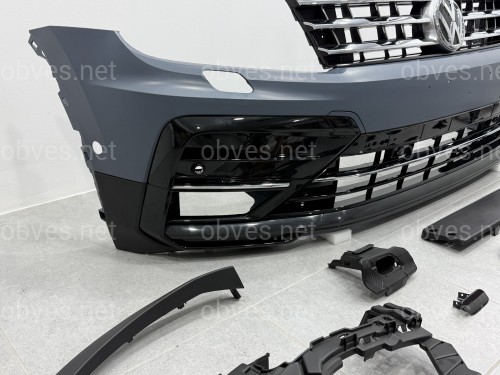 Передний бампер в сборе с арками R-Line Volkswagen Tiguan 2017-2021