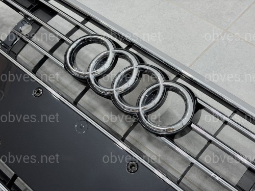 Решетка радиатора ПОД РАДАРЫ Audi A6 C8 2018+ темно-серая с хромом Решетка радиатора ПОД РАДАРЫ Audi A6 C8 2018+ темно-серая с хромом