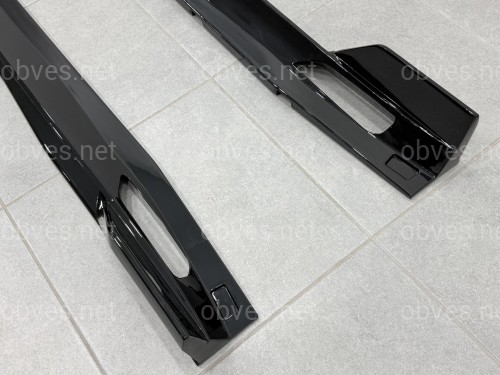 Лезвия под пороги Paradigm длинные BMW X5 G05 F95 2018- 2шт. ABS черный глянец Лезвия под пороги Paradigm длинные BMW X5 G05 F95 2018- 2шт. ABS черный глянец