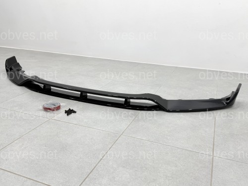 Юбка переднего бампера Paradigma BMW X6 F16 2013-2018, цвет черный глянец
