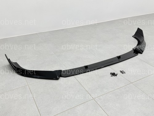 Юбка переднего бампера M-Performance для BMW X1 U11 U12 2022- ABS пластик, черный глянец