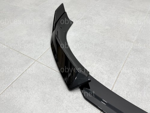 Юбка переднего бампера M-Performance для BMW X1 U11 U12 2022- ABS пластик, черный глянец