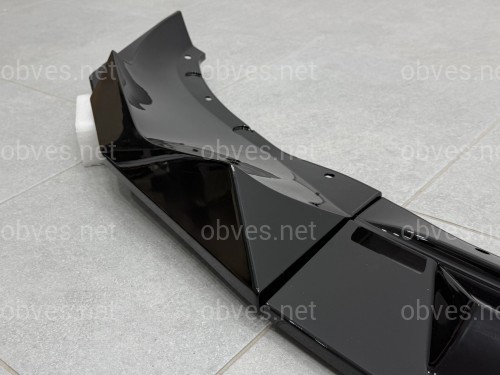 Юбка накладка переднего бампера BMW X5M G05 F95 2019-2022 ABS пластик, черный глянец
