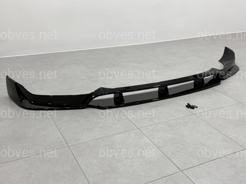 Юбка переднего бампера M paket Paradigm Black Knight для BMW X6 G06 2018-2022, цвет черный глянец Юбка переднего бампера M paket Paradigm Black Knight для BMW X6 G06 2018-2022, цвет черный глянец