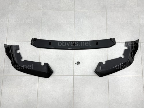 Юбка переднего бампера для BMW X5M G05 F95 2019-2022 ABS пластик, черный глянец
