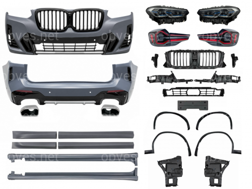 Обвес комплект рестайлинга М пакет LCI 2022+ для BMW X3 G01 2018-2021