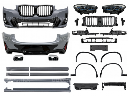 Рестайлинг комплект обвеса M paket LCI 2022+ для BMW X4 G02 2018-2021 Рестайлинг комплект обвеса M paket LCI 2022+ для BMW X4 G02 2018-2021