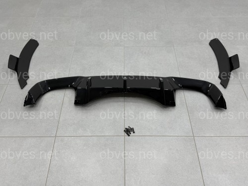 Накладки диффузора заднего бампера для BMW X5M F85 2014-2018 ABS пластик, черный глянец Накладки диффузора заднего бампера для BMW X5M F85 2014-2018 ABS пластик, черный глянец