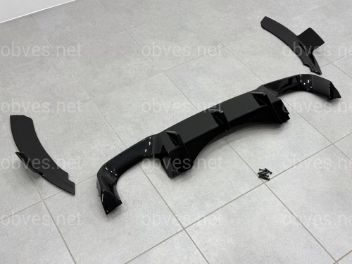 Накладки диффузора заднего бампера для BMW X5M F85 2014-2018 ABS пластик, черный глянец Накладки диффузора заднего бампера для BMW X5M F85 2014-2018 ABS пластик, черный глянец
