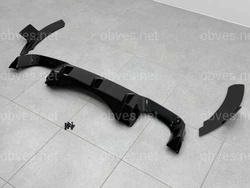 Накладки диффузора заднего бампера для BMW X5M F85 2014-2018 ABS пластик, черный глянец Накладки диффузора заднего бампера для BMW X5M F85 2014-2018 ABS пластик, черный глянец