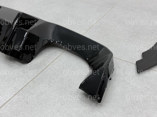 Накладки диффузора заднего бампера для BMW X5M F85 2014-2018 ABS пластик, черный глянец Накладки диффузора заднего бампера для BMW X5M F85 2014-2018 ABS пластик, черный глянец
