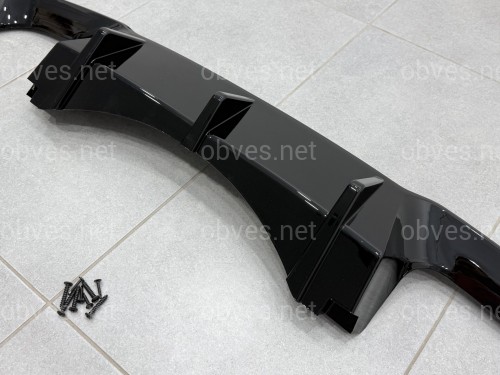 Накладки диффузора заднего бампера для BMW X5M F85 2014-2018 ABS пластик, черный глянец Накладки диффузора заднего бампера для BMW X5M F85 2014-2018 ABS пластик, черный глянец