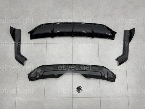 Диффузор накладка заднего бампера Paradigma M-Performance для BMW X5 F15 2013-2018, цвет черный глянец Диффузор накладка заднего бампера Paradigma M-Performance для BMW X5 F15 2013-2018, цвет черный глянец