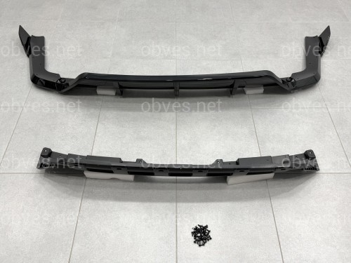 Диффузор накладка заднего бампера Paradigma M-Performance для BMW X5 F15 2013-2018, цвет черный глянец Диффузор накладка заднего бампера Paradigma M-Performance для BMW X5 F15 2013-2018, цвет черный глянец