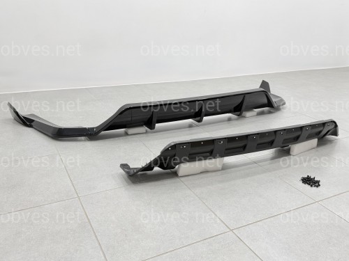 Диффузор накладка заднего бампера Paradigma M-Performance для BMW X5 F15 2013-2018, цвет черный глянец Диффузор накладка заднего бампера Paradigma M-Performance для BMW X5 F15 2013-2018, цвет черный глянец