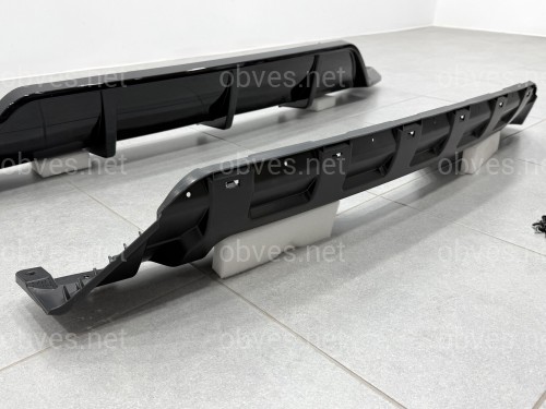 Диффузор накладка заднего бампера Paradigma M-Performance для BMW X5 F15 2013-2018, цвет черный глянец Диффузор накладка заднего бампера Paradigma M-Performance для BMW X5 F15 2013-2018, цвет черный глянец