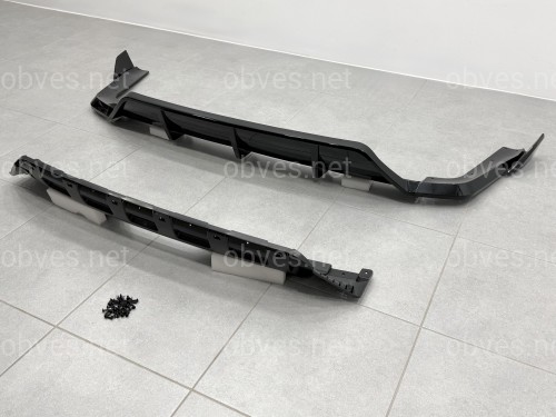 Диффузор накладка заднего бампера Paradigma M-Performance для BMW X5 F15 2013-2018, цвет черный глянец Диффузор накладка заднего бампера Paradigma M-Performance для BMW X5 F15 2013-2018, цвет черный глянец