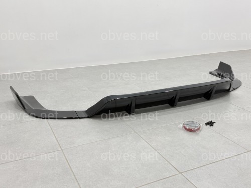 Накладки диффузора заднего бампера Paradigma BMW X6 F16 2013-2018, цвет черный глянец