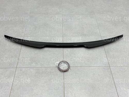 Спойлер лип стиль M4 для Audi A4 B8 2008-2016 ABS пластик, цвет черный глянец