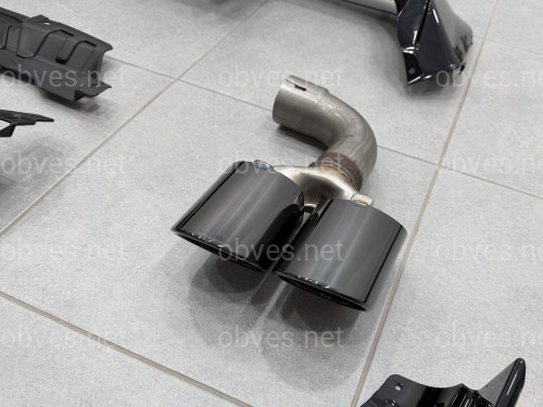 Комплект обвеса M-Performance (юбка, диффузор, лезвия, спойлер, трубы) для BMW X3 G01 2018-2021, цвет черный глянец Комплект обвеса M-Performance (юбка, диффузор, лезвия, спойлер, трубы) для BMW X3 G01 2018-2021, цвет черный глянец