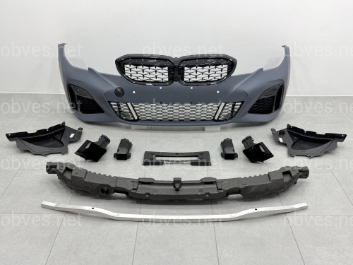 Бампер передний с решеткой M340i Shadowline BMW 3 series G20 2018-2022 Бампер передний с решеткой M340i Shadowline BMW 3 series G20 2018-2022