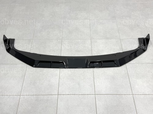 Юбка накладка переднего бампера BMW X5M G05 F95 2023+ ABS пластик, черный глянец Юбка накладка переднего бампера BMW X5M G05 F95 2023+ ABS пластик, черный глянец