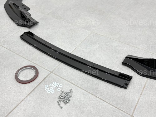 Накладка переднего бампера M-Performance BMW 3 series G20 G21 2018-2022 ABS пластик, цвет черный глянец Накладка переднего бампера M-Performance BMW 3 series G20 G21 2018-2022 ABS пластик, цвет черный глянец